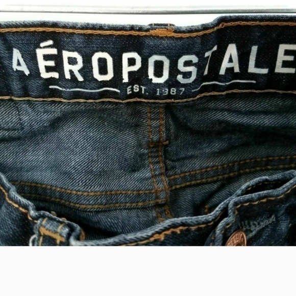Aeropostale Mens Jeans Essex Classic Straight Blue Pockets Button Fly 28 x 28 - Picture 11 of 12